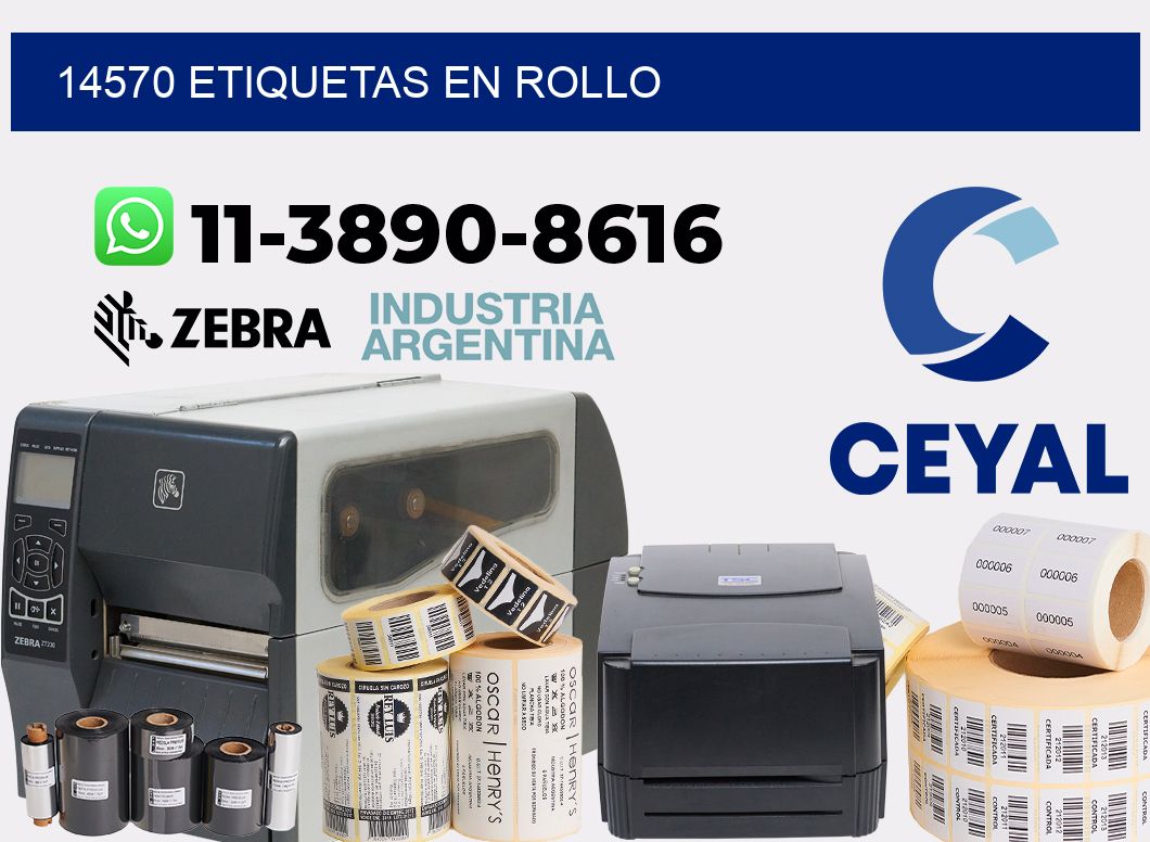 14570 etiquetas en rollo