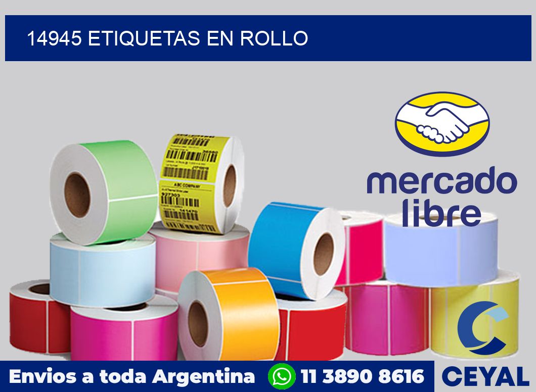 14945 etiquetas en rollo