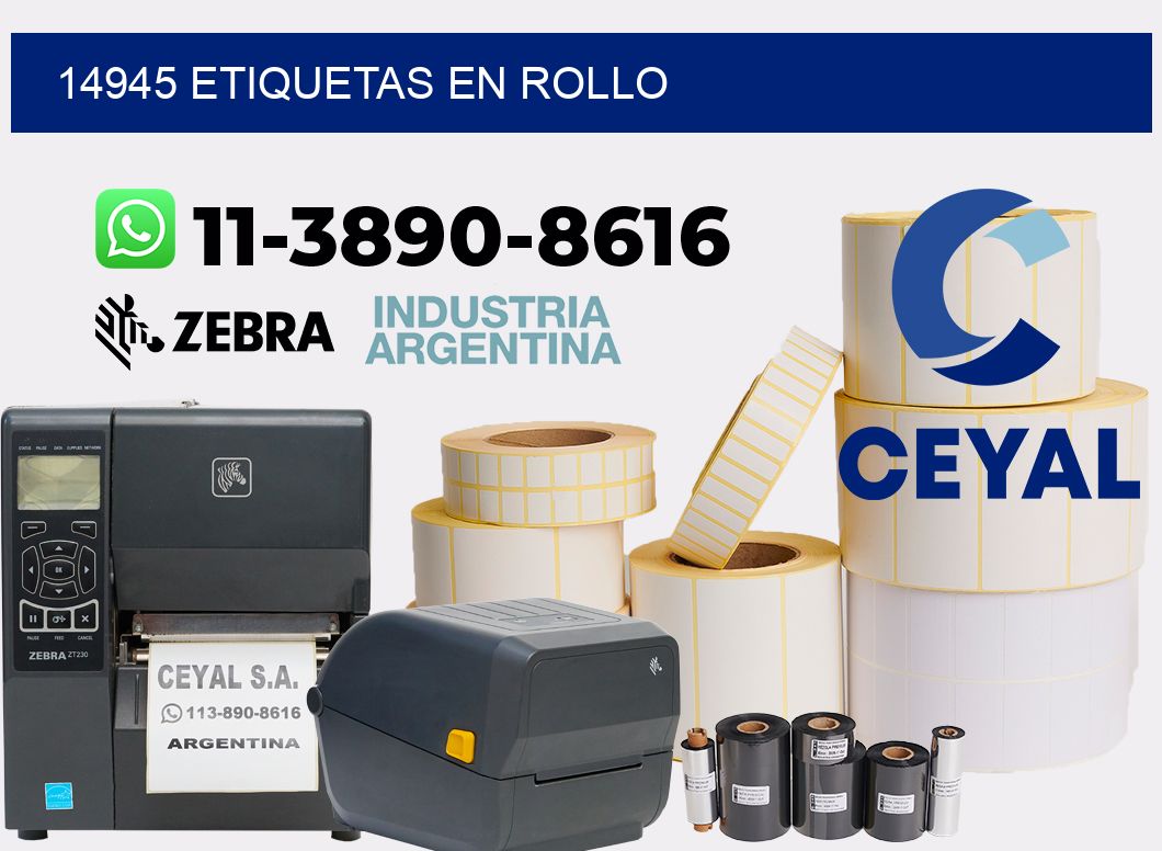 14945 etiquetas en rollo