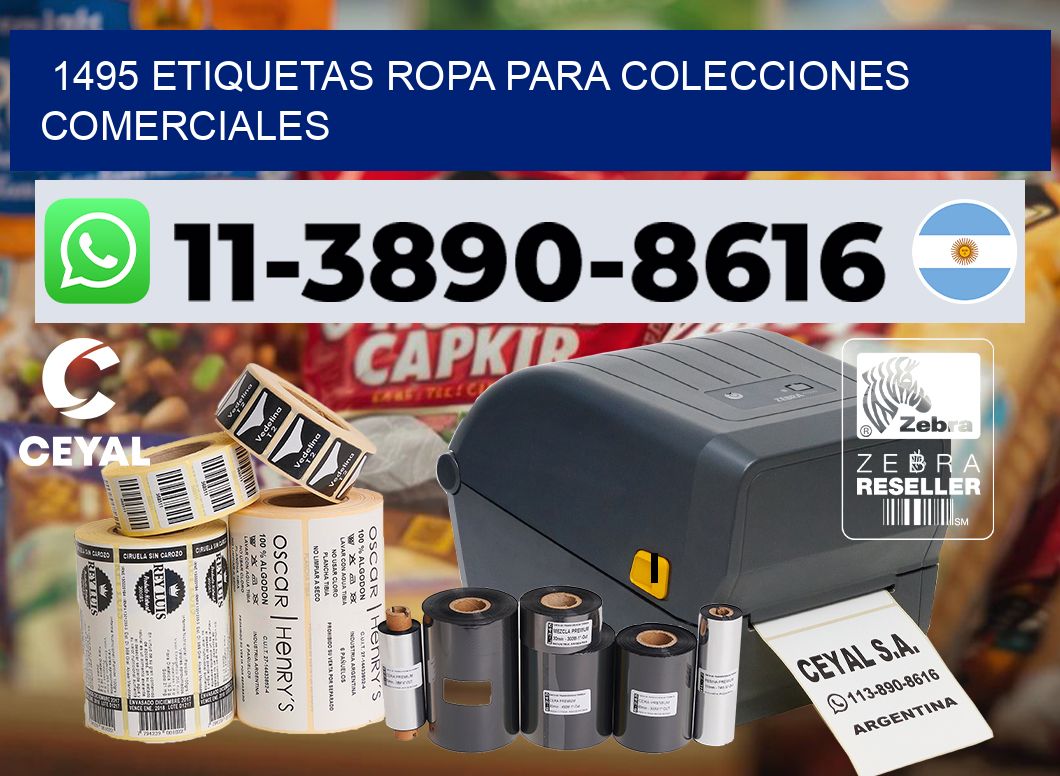 1495 Etiquetas ropa para colecciones comerciales