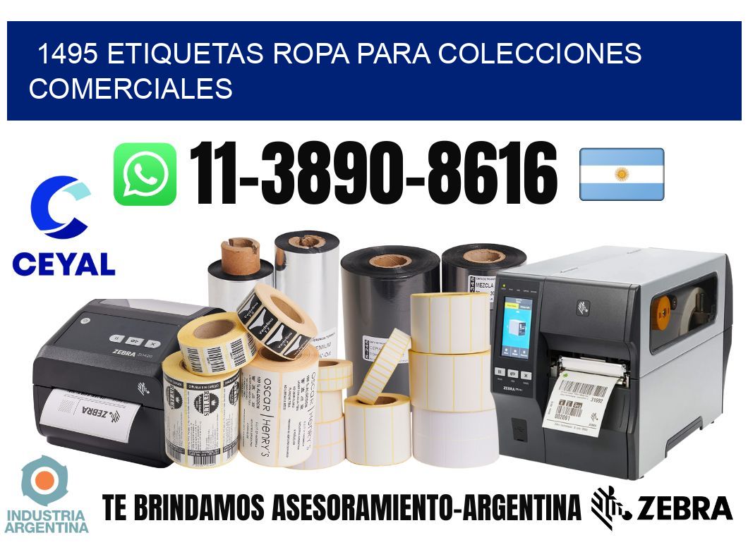 1495 Etiquetas ropa para colecciones comerciales