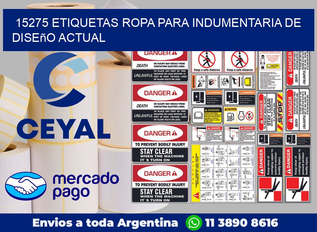 15275 Etiquetas ropa para indumentaria de diseño actual