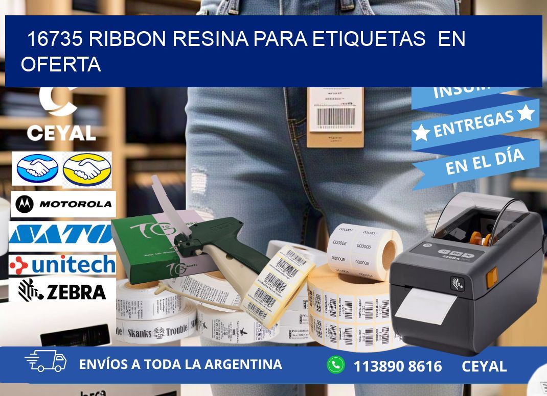 16735 ribbon resina para etiquetas  en oferta