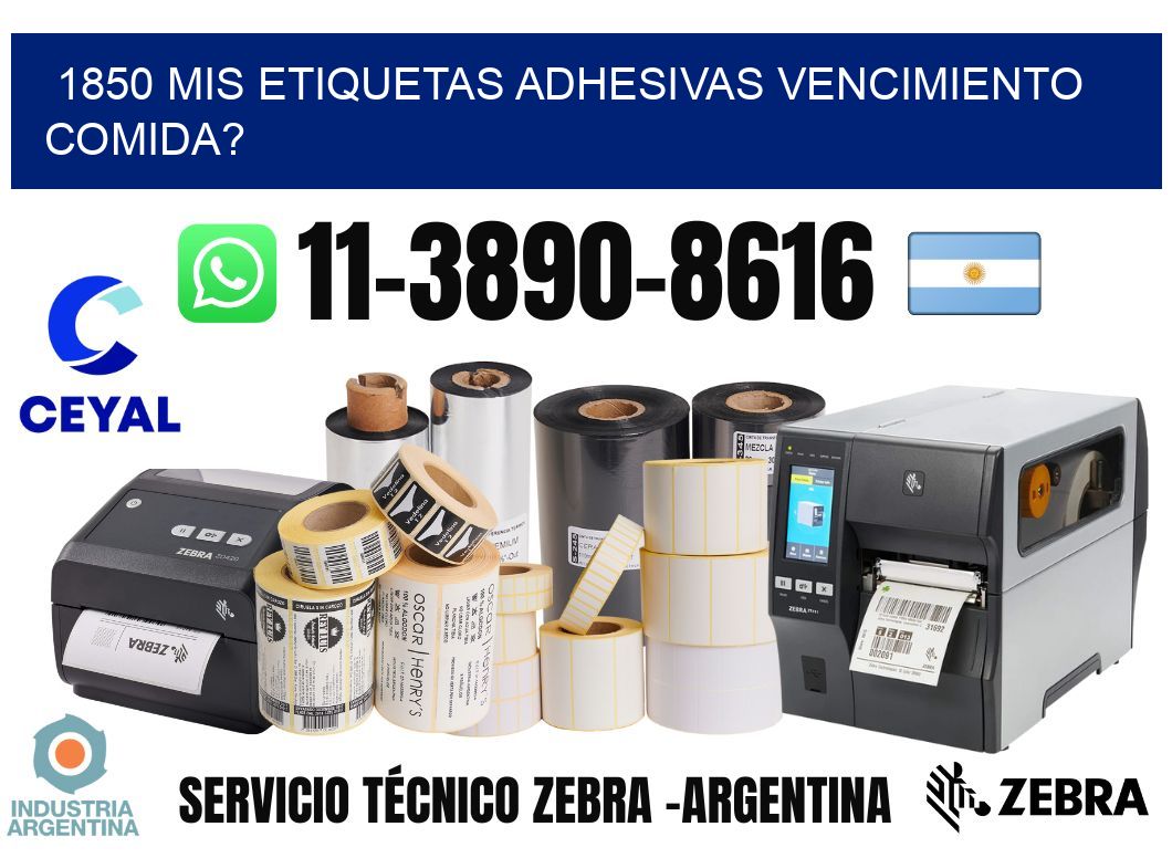 1850 mis etiquetas adhesivas vencimiento comida?