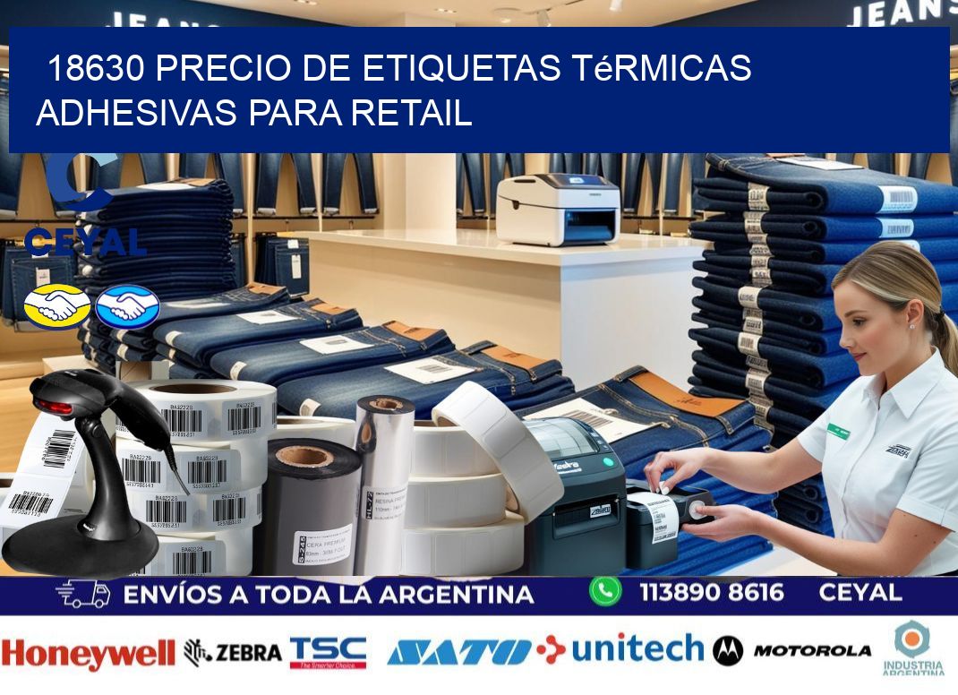 18630 precio de etiquetas térmicas adhesivas para retail