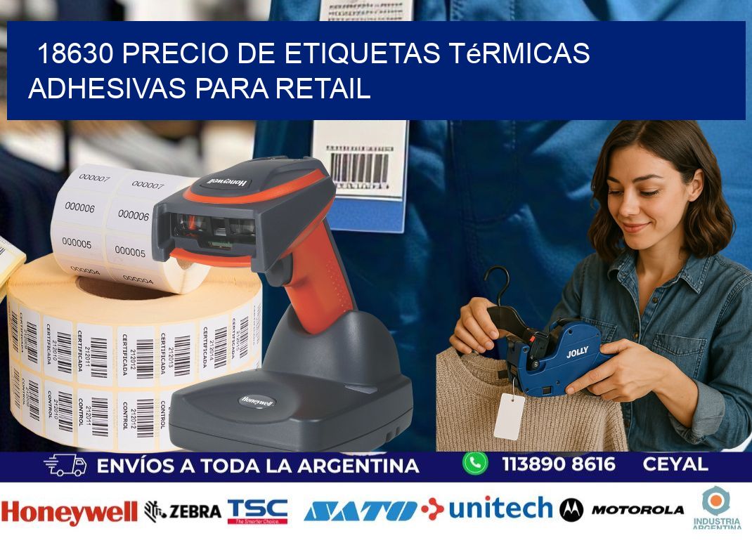 18630 precio de etiquetas térmicas adhesivas para retail