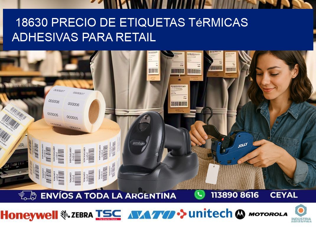 18630 precio de etiquetas térmicas adhesivas para retail