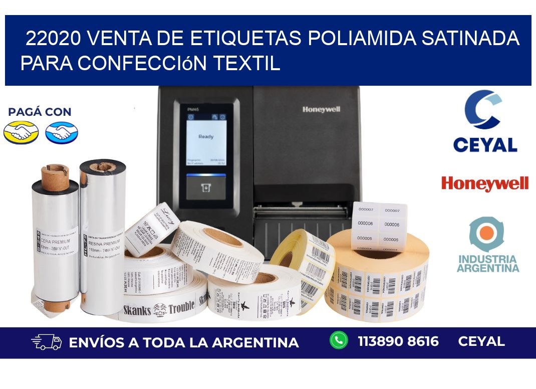 22020 venta de etiquetas poliamida satinada para confección textil