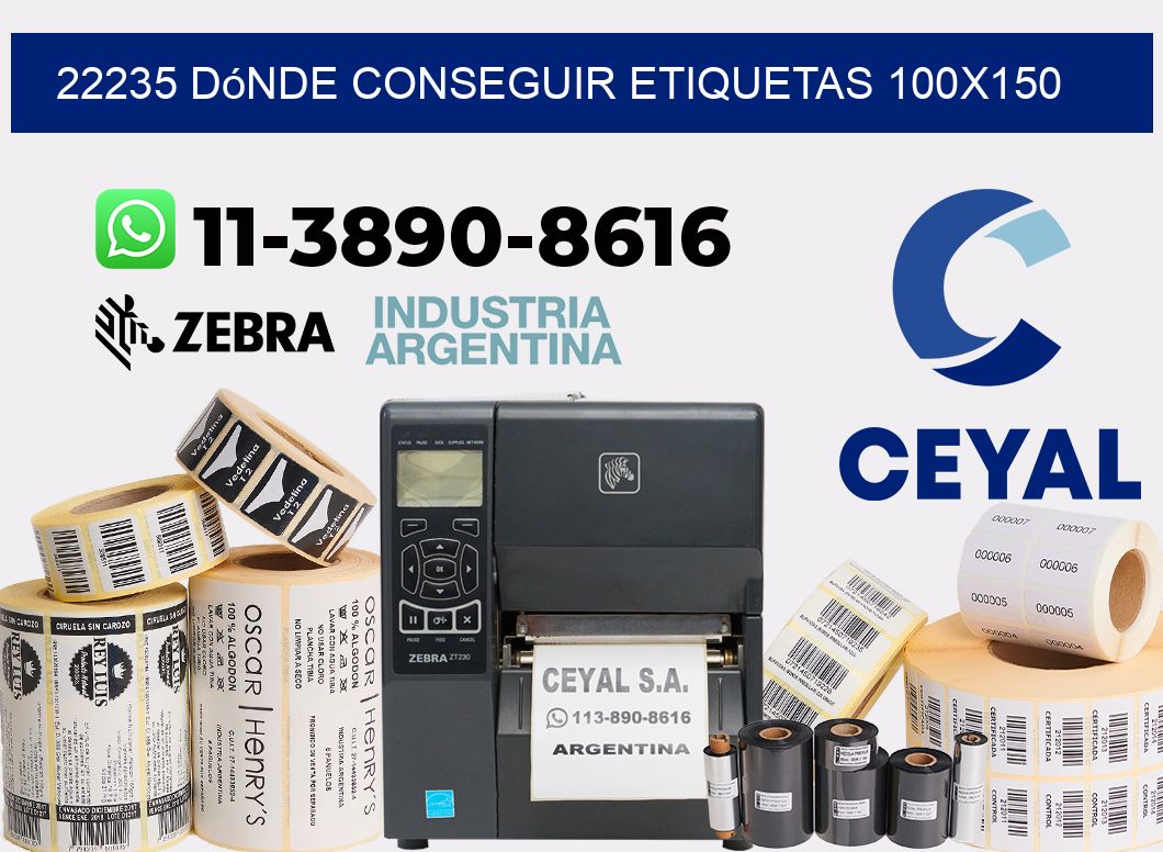 22235 dónde conseguir etiquetas 100x150