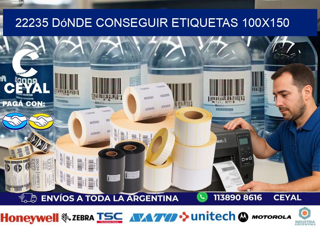 22235 dónde conseguir etiquetas 100x150