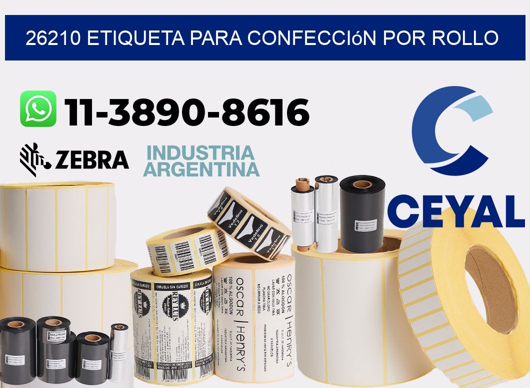 26210 etiqueta para confección por rollo