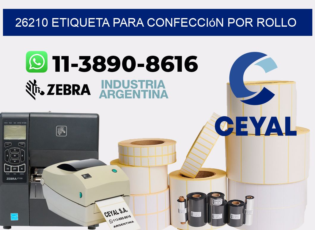 26210 etiqueta para confección por rollo