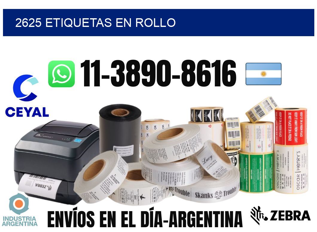 2625 etiquetas en rollo