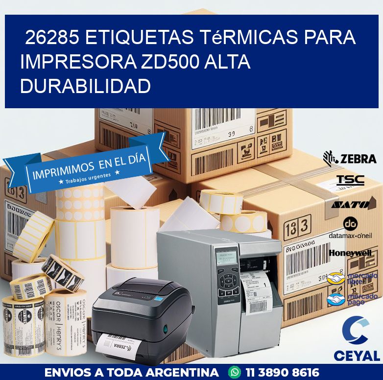 26285 etiquetas térmicas para impresora zd500 alta durabilidad