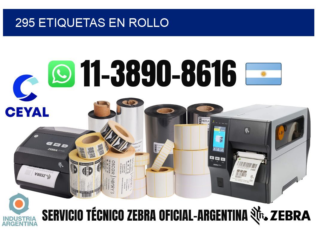 295 etiquetas en rollo