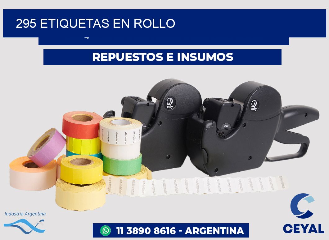 295 etiquetas en rollo