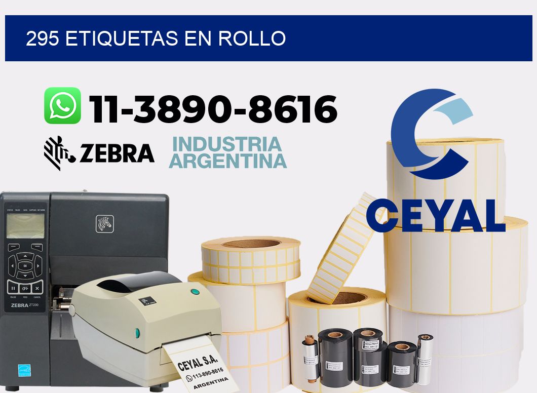 295 etiquetas en rollo