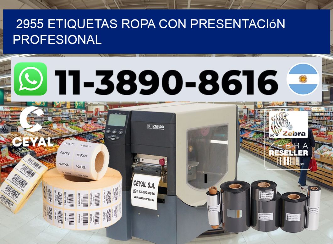 2955 Etiquetas ropa con presentación profesional