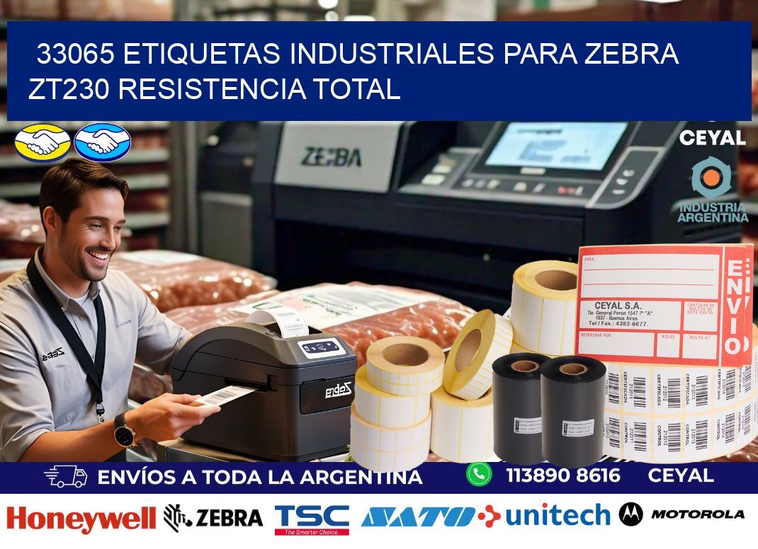 33065 etiquetas industriales para zebra zt230 resistencia total