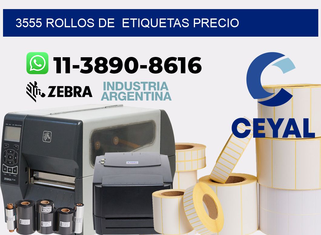 3555 rollos de  etiquetas precio