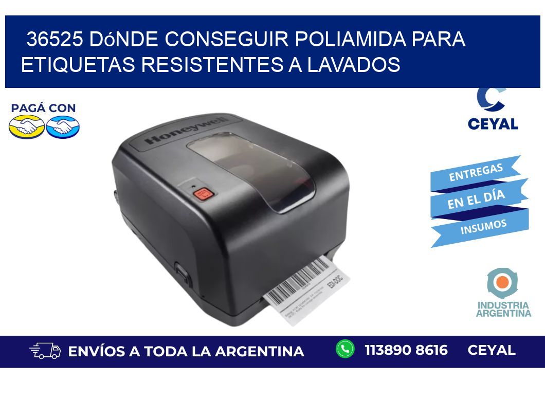 36525 dónde conseguir poliamida para etiquetas resistentes a lavados