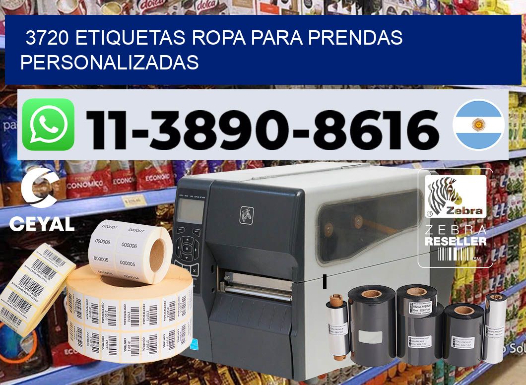 3720 Etiquetas ropa para prendas personalizadas