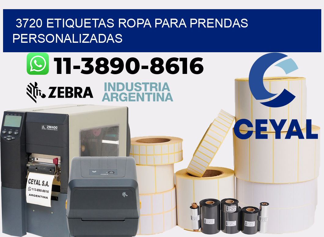3720 Etiquetas ropa para prendas personalizadas