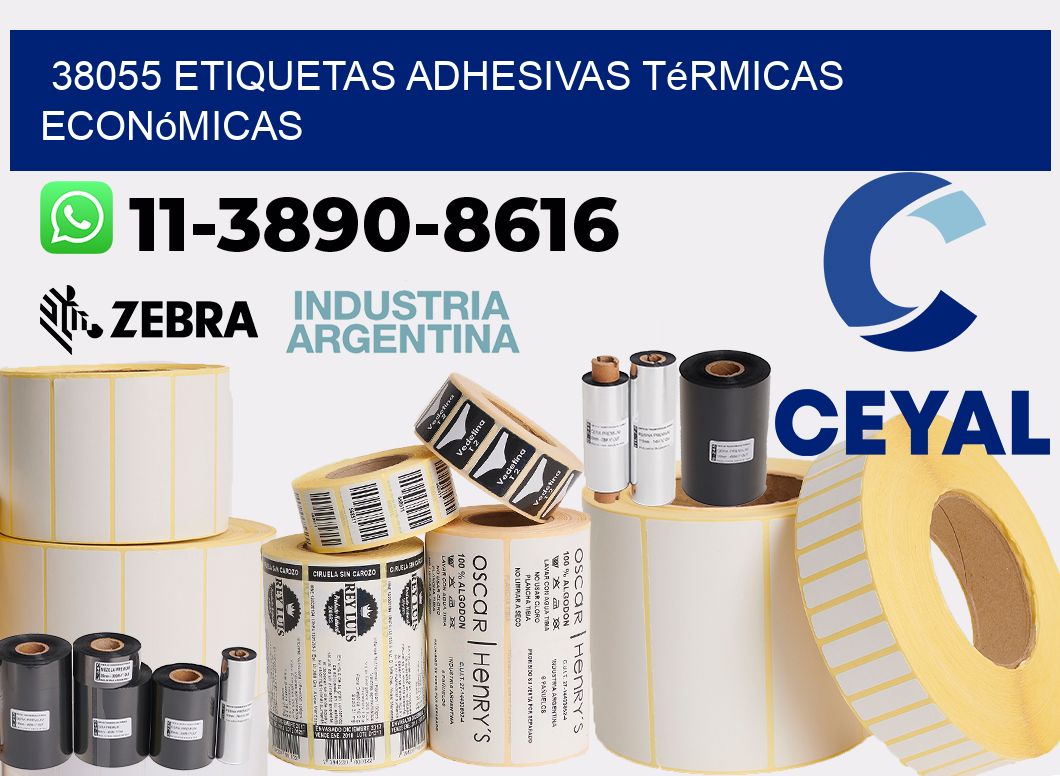 38055 etiquetas adhesivas térmicas económicas