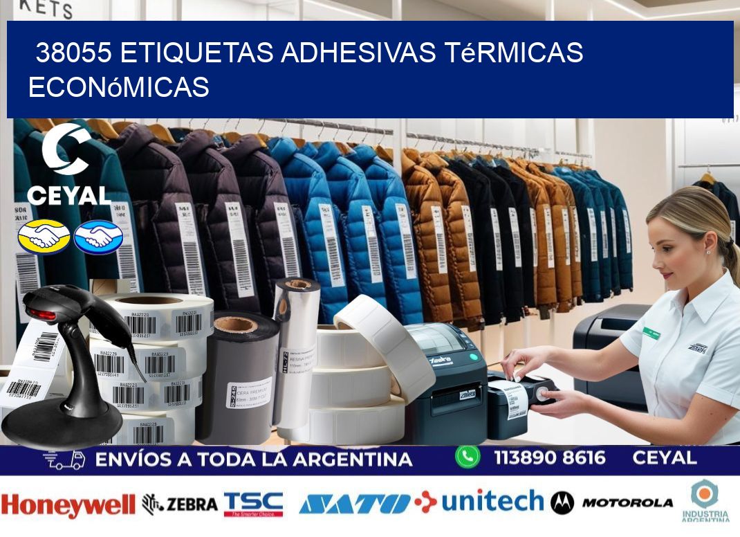 38055 etiquetas adhesivas térmicas económicas