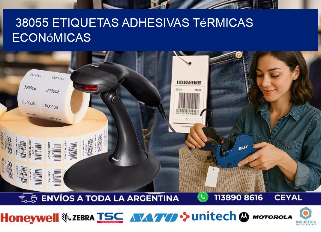 38055 etiquetas adhesivas térmicas económicas