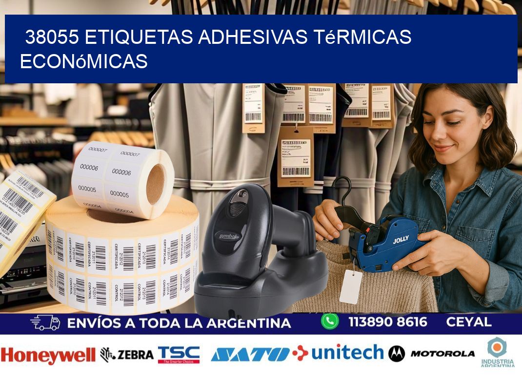 38055 etiquetas adhesivas térmicas económicas