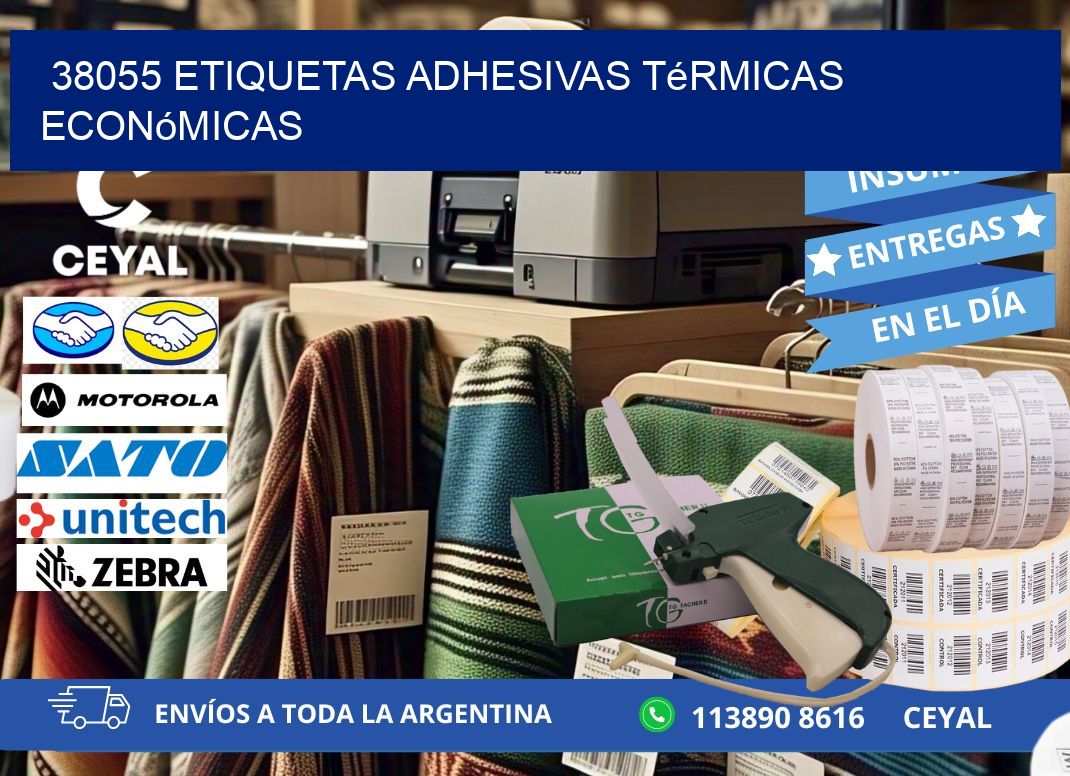 38055 etiquetas adhesivas térmicas económicas