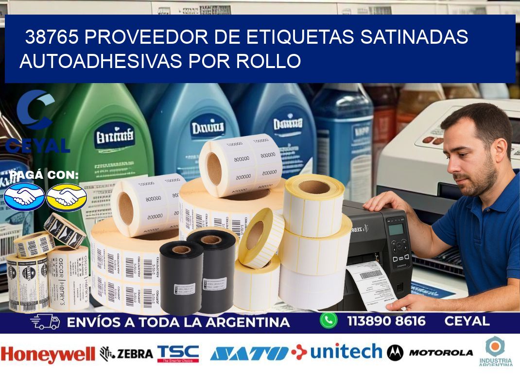 38765 proveedor de etiquetas satinadas autoadhesivas por rollo