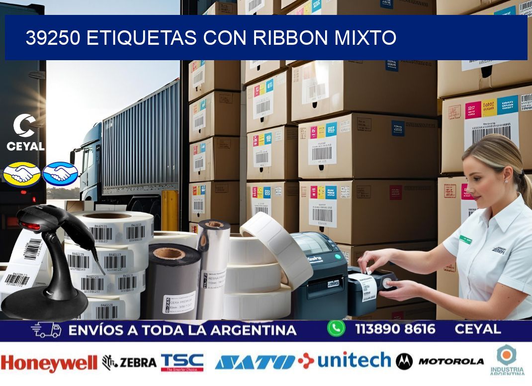 39250 etiquetas con ribbon mixto