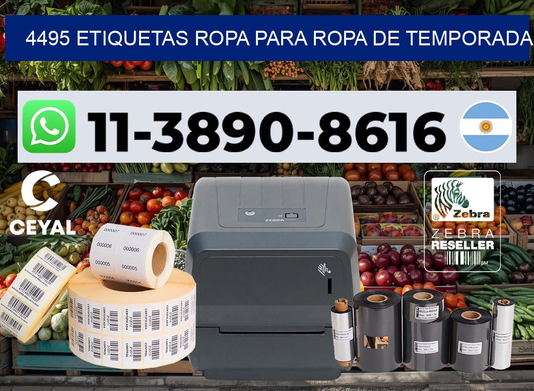 4495 Etiquetas ropa para ropa de temporada