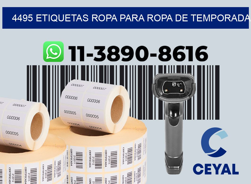 4495 Etiquetas ropa para ropa de temporada