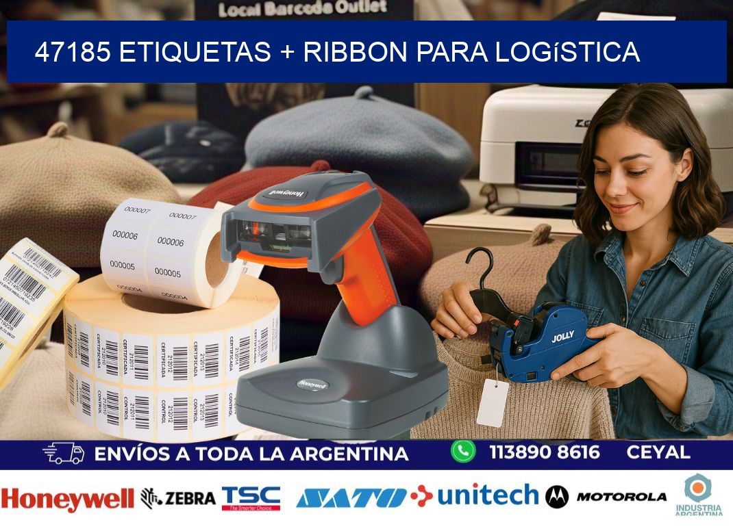 47185 etiquetas + ribbon para logística