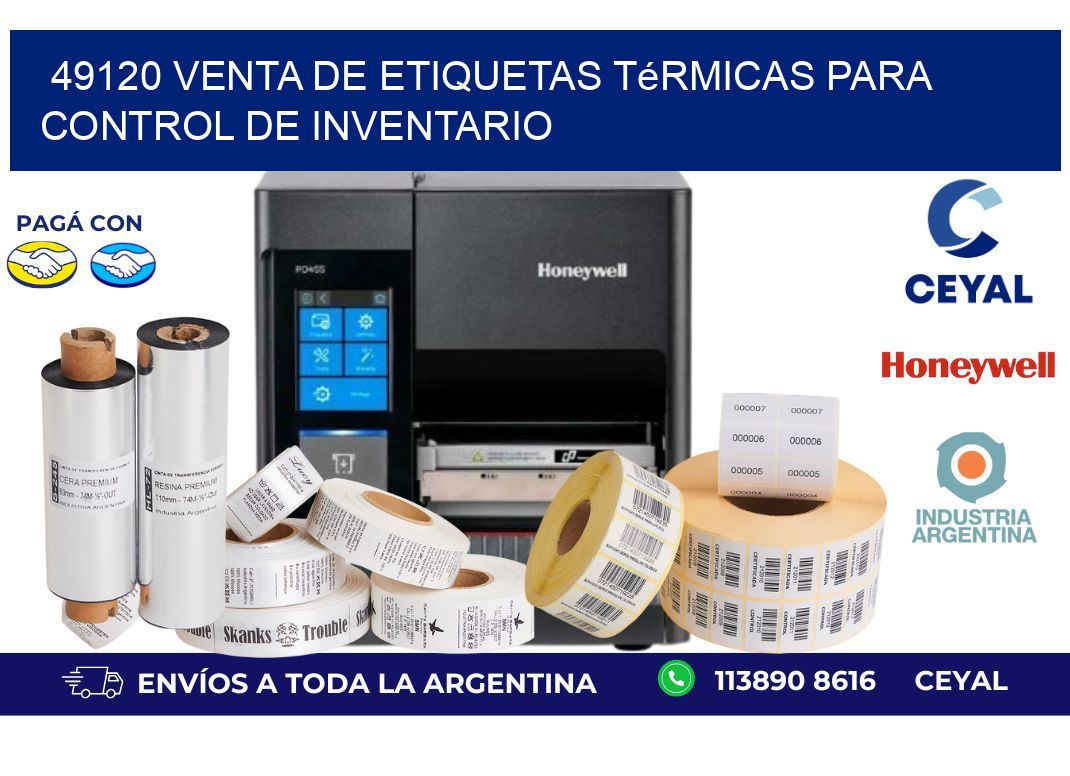 49120 venta de etiquetas térmicas para control de inventario