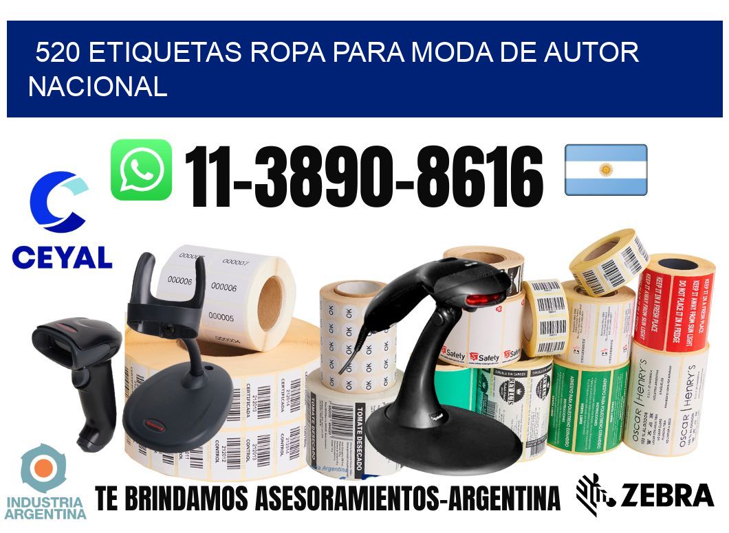 520 Etiquetas ropa para moda de autor nacional