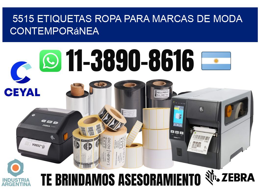 5515 Etiquetas ropa para marcas de moda contemporánea