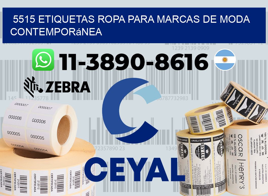 5515 Etiquetas ropa para marcas de moda contemporánea