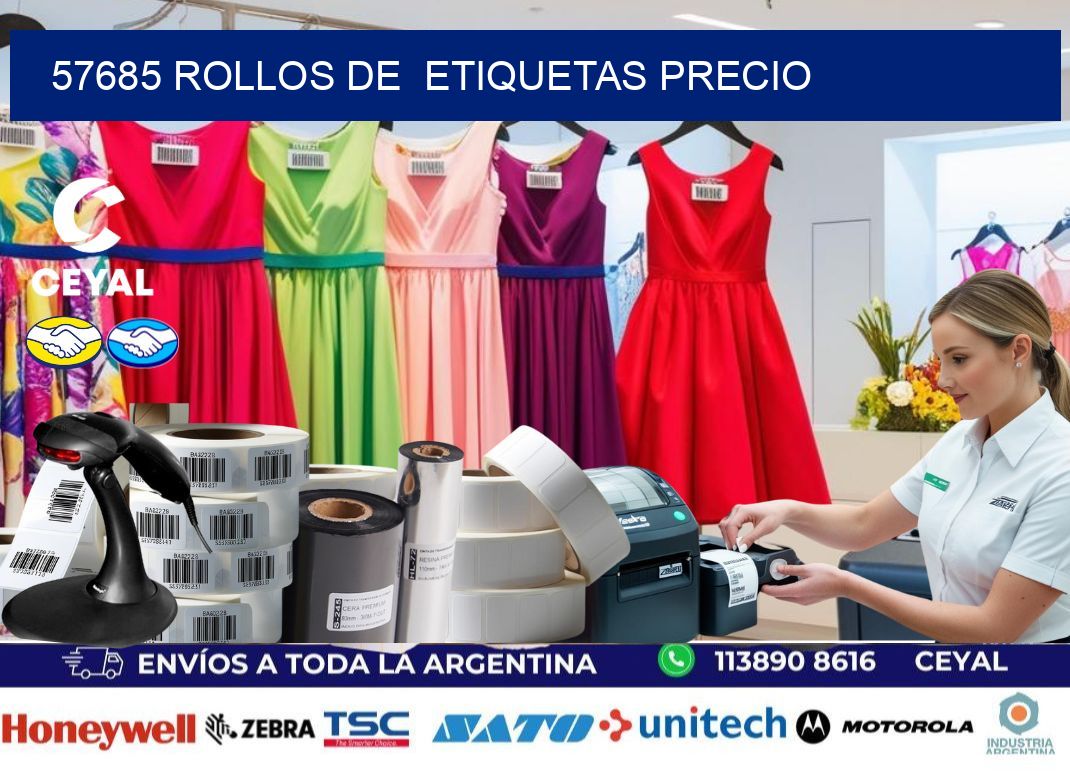 57685 rollos de etiquetas precio