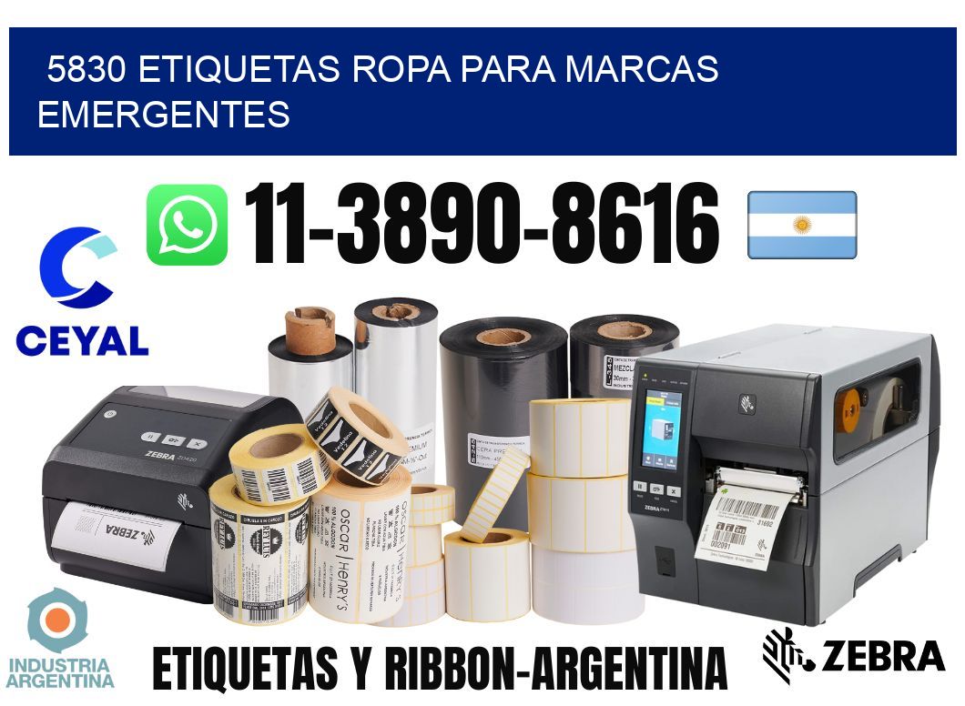 5830 Etiquetas ropa para marcas emergentes