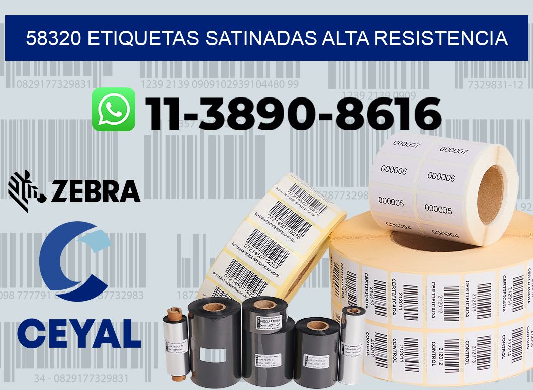 58320 etiquetas satinadas alta resistencia