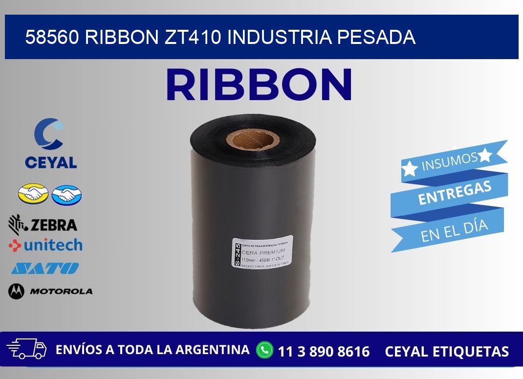 58560 ribbon zt410 industria pesada