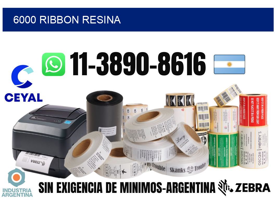 6000 ribbon resina