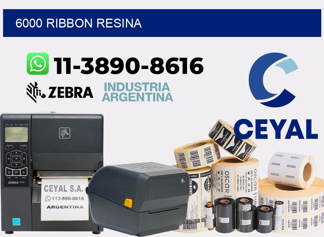 6000 ribbon resina