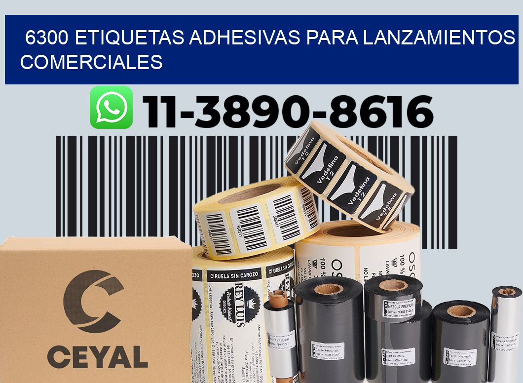 6300 Etiquetas adhesivas para lanzamientos comerciales