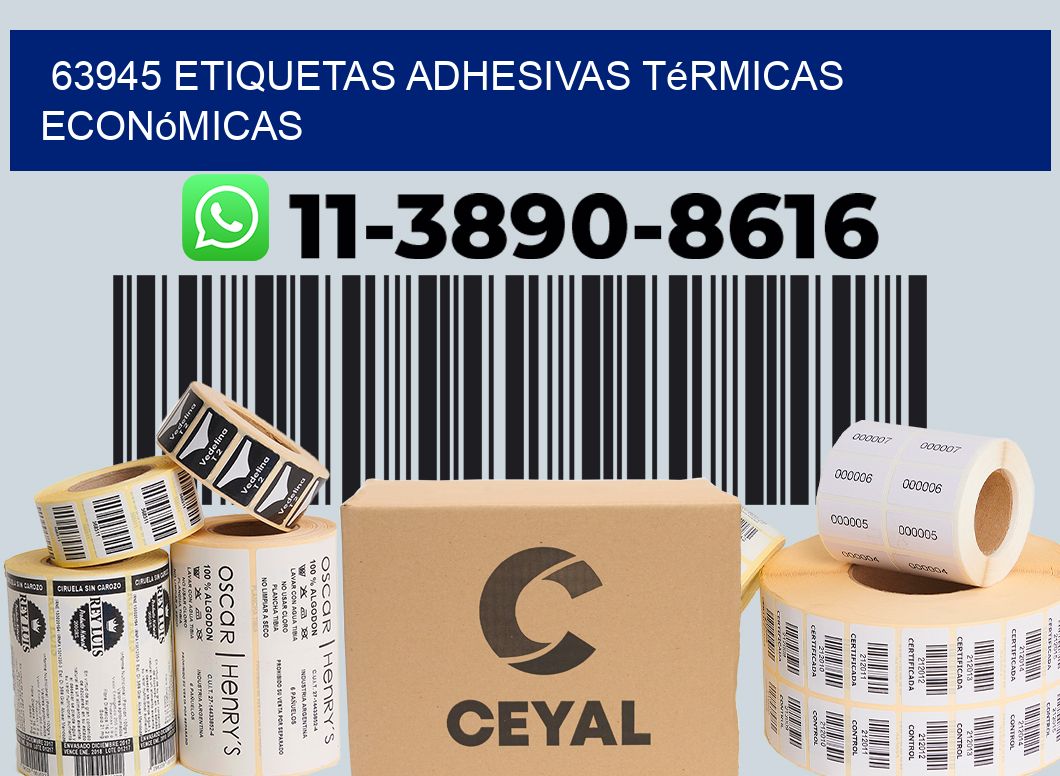 63945 etiquetas adhesivas térmicas económicas