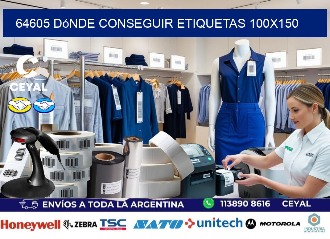 64605 dónde conseguir etiquetas 100x150